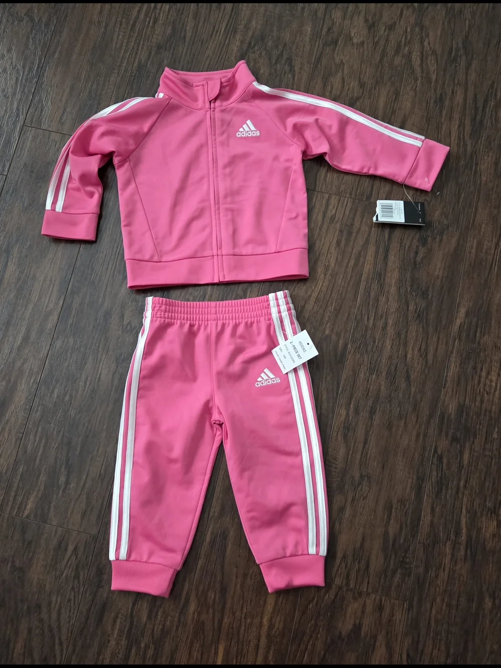 Adidas Girls 2-Piece Pink Track Jacket & Pants